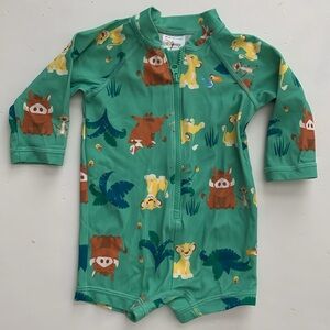 Disney Lion King Long Sleeve Baby Romper Swimsuit 3-6 Months